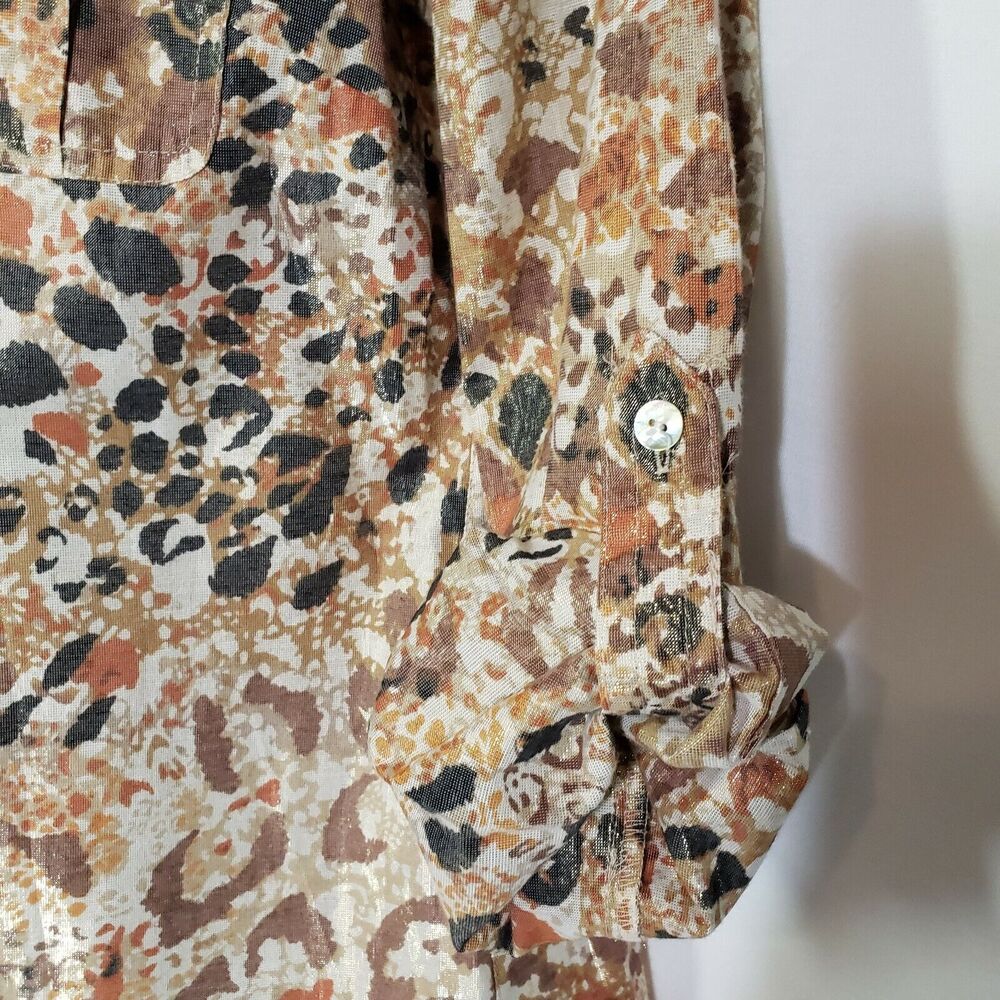 Ruby Rd Womens Blouse Size 6 Button Pockets Tab S… - image 6